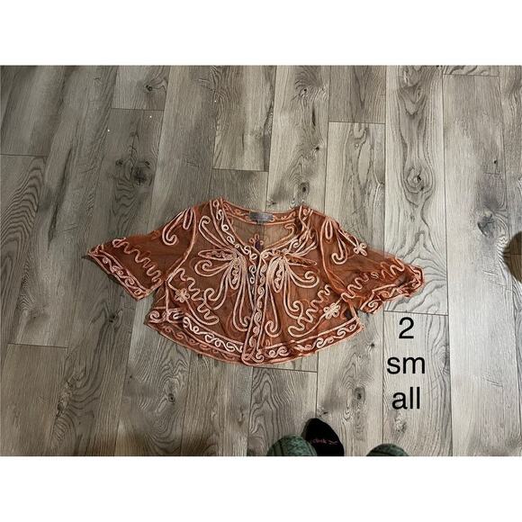 NWT Pretty Angels Boho butterfly top sheer dressy fairycore festival pretty sz S - Picture 7 of 12